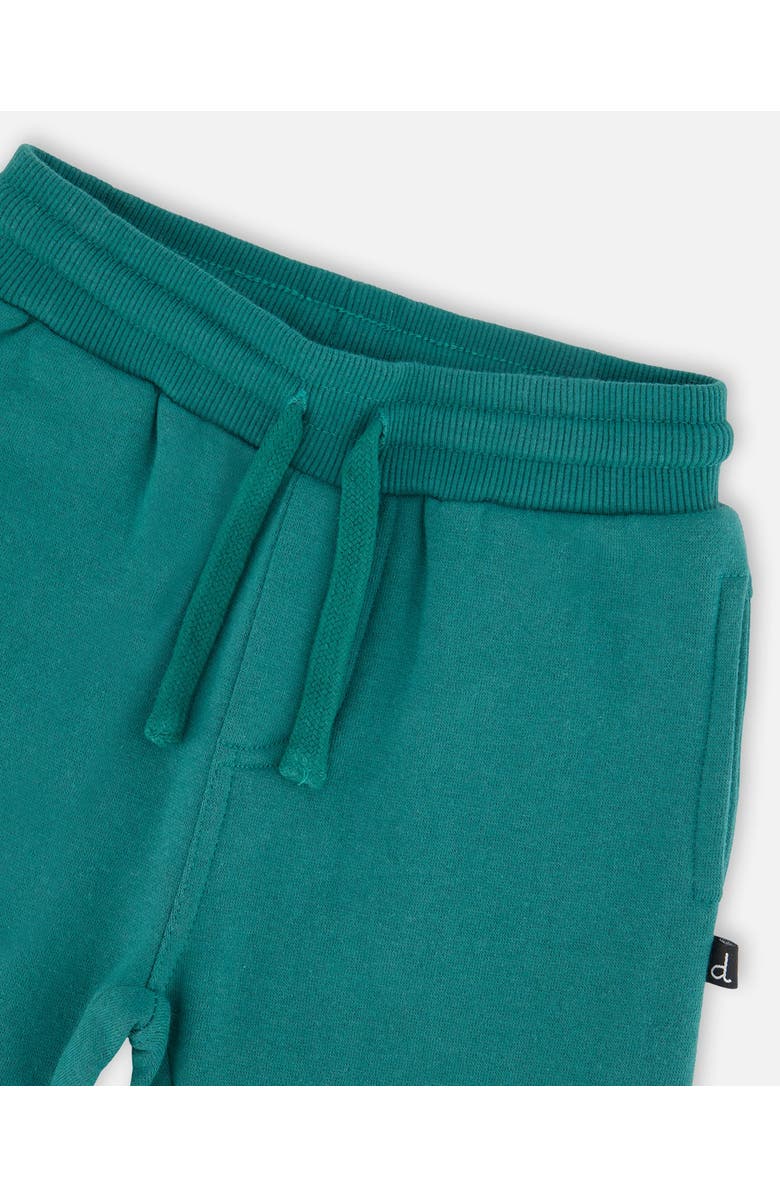 Deux par Deux Fleece Sweatpants with Articulated Knees, Alternate, color, Forest Green
