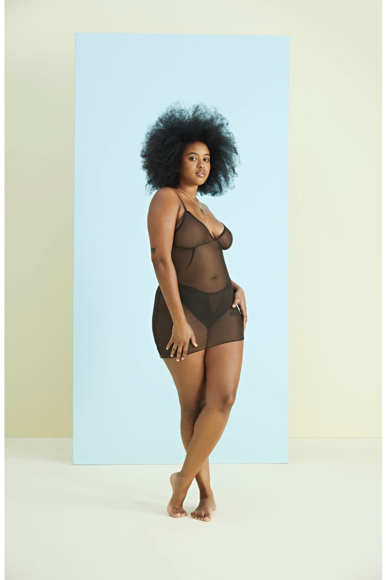 Ada Sheer Slip, Alternate, color, CHOCOLATE BROWN