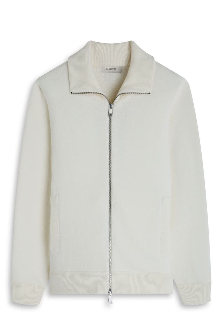 Wool Blend Zip Cardigan, Alternate, color, CHALK