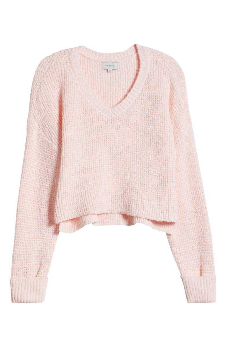 PacSun Renata V-Neck Sweater, Alternate, color, Pink Dogwood