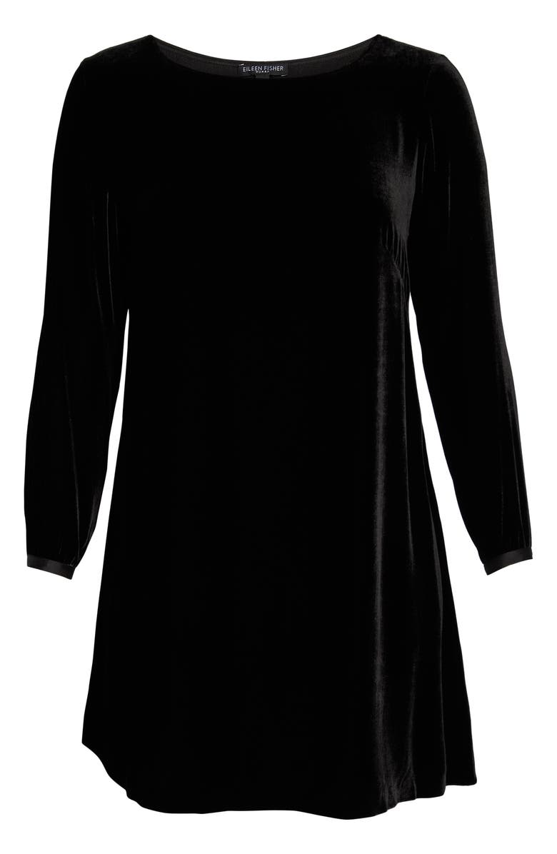 Eileen Fisher Velvet Shift Dress, Alternate, color, 