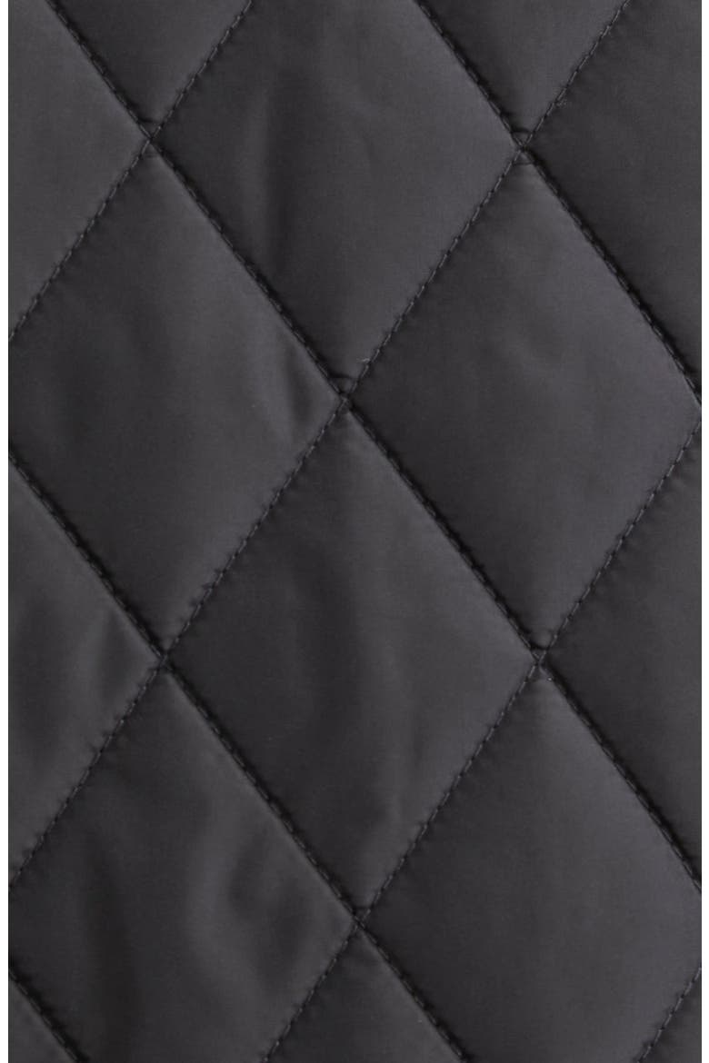 Oldham Quilted Nylon Crop Jacket, Alternate, color, BLACK/ SAND IP CHECK