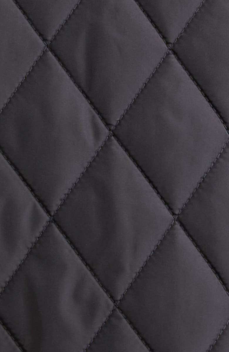 Burberry Oldham Quilted Nylon Crop Jacket, Alternate, color, Black/ Sand Ip Check