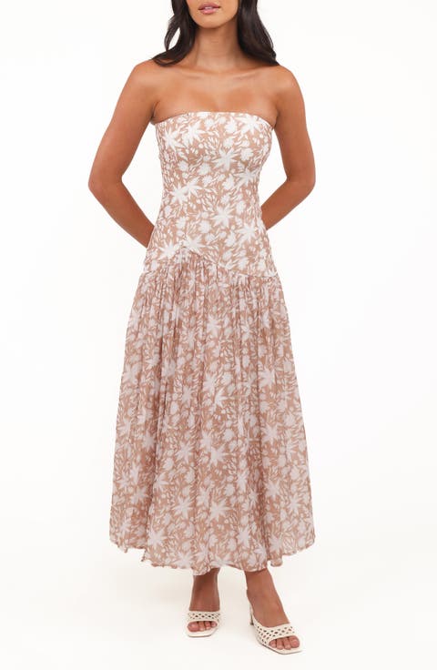 Nyx Strapless Drop Waist Maxi Dress