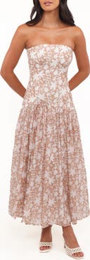 Petal & Pup Nyx Strapless Drop Waist Maxi Dress