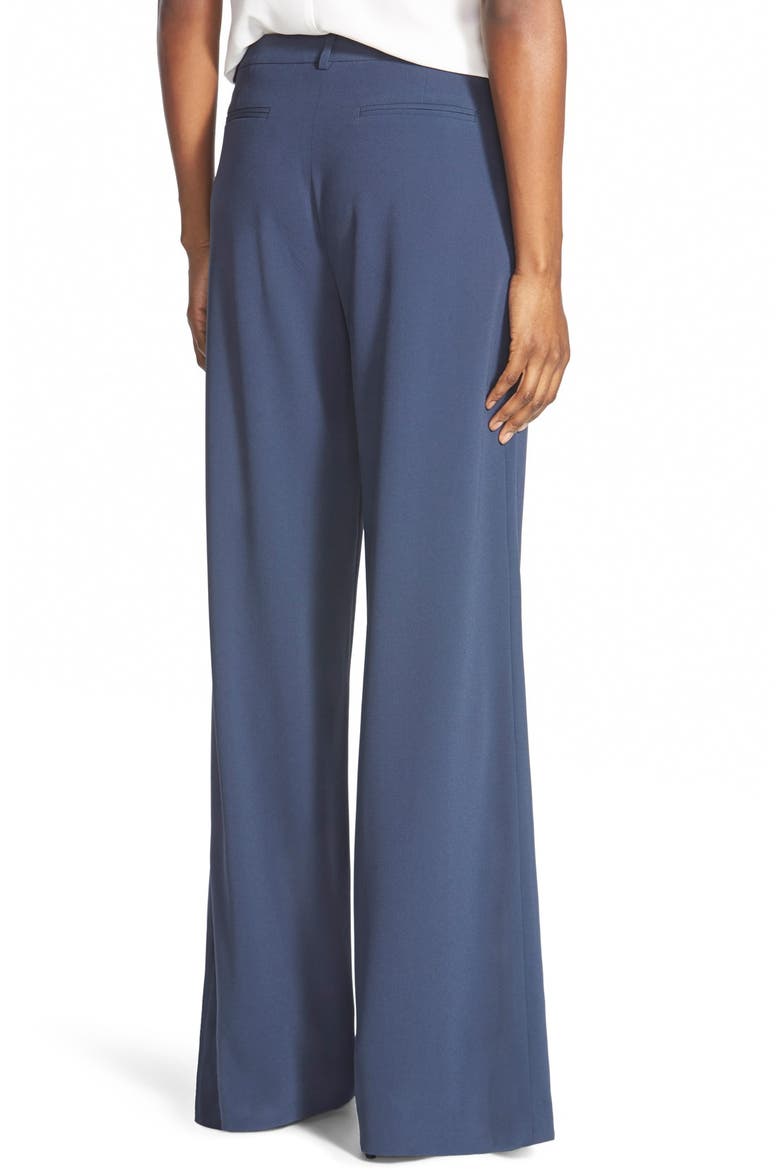 Pleated Wide Leg Pants, Alternate, color, NAVY INDIGO