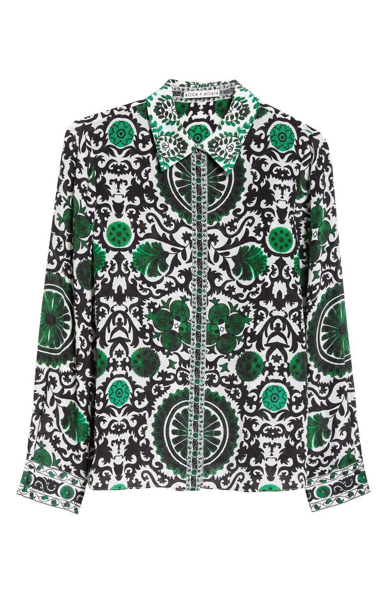 Alice + Olivia Willa Print Placket Shirt, Alternate, color, 