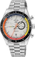GV2 Regatta Stainless Steel Swiss Quartz Bracelet Watch, 42mm