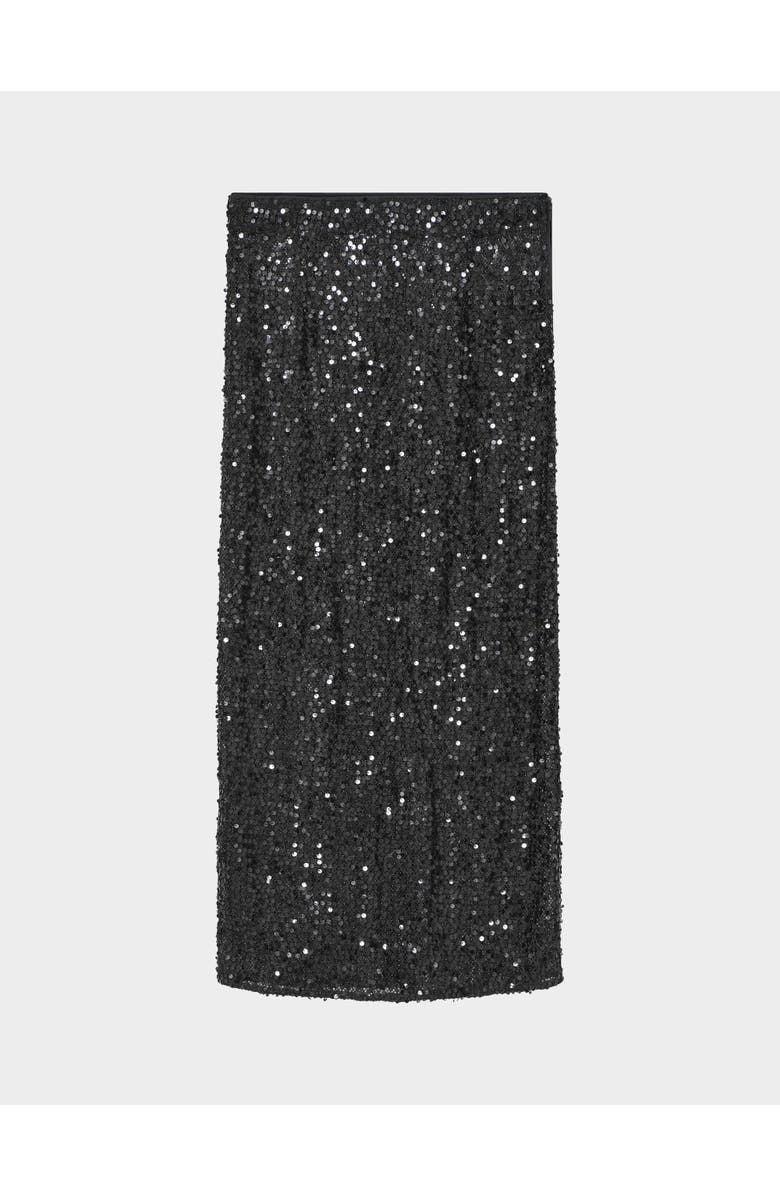 DAY Birger et Mikkelsen Tulli Shimmering Sequin Midi Skirt, Alternate, color, Black