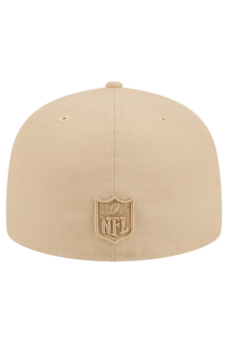 Men's New Era Light Beige Dallas Cowboys Color Pack A-Frame 59FIFTY Fitted Hat, Alternate, color, Light Beige