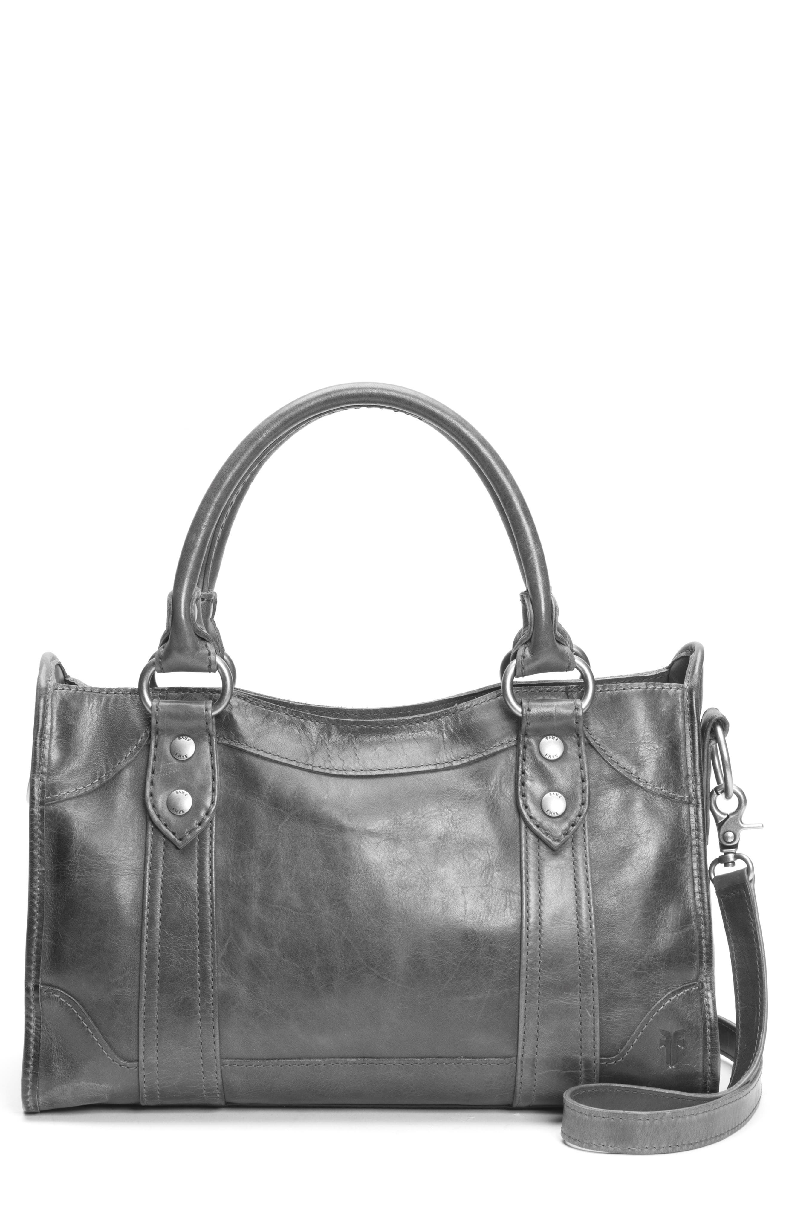 Frye 'Melissa' Washed Leather Satchel, Main, color, 