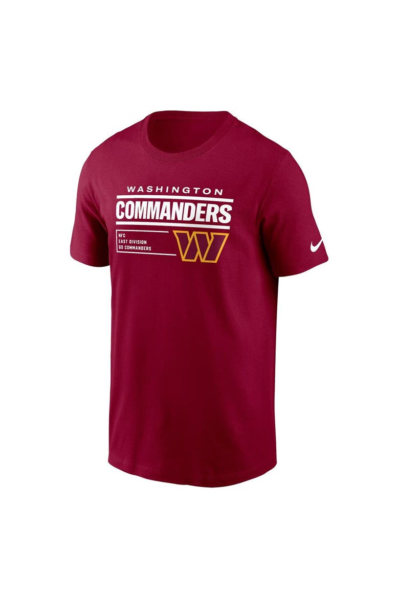 Men's Nike Burgundy Washington Commanders Division Essential T-Shirt, Alternate, color, Burgundy
