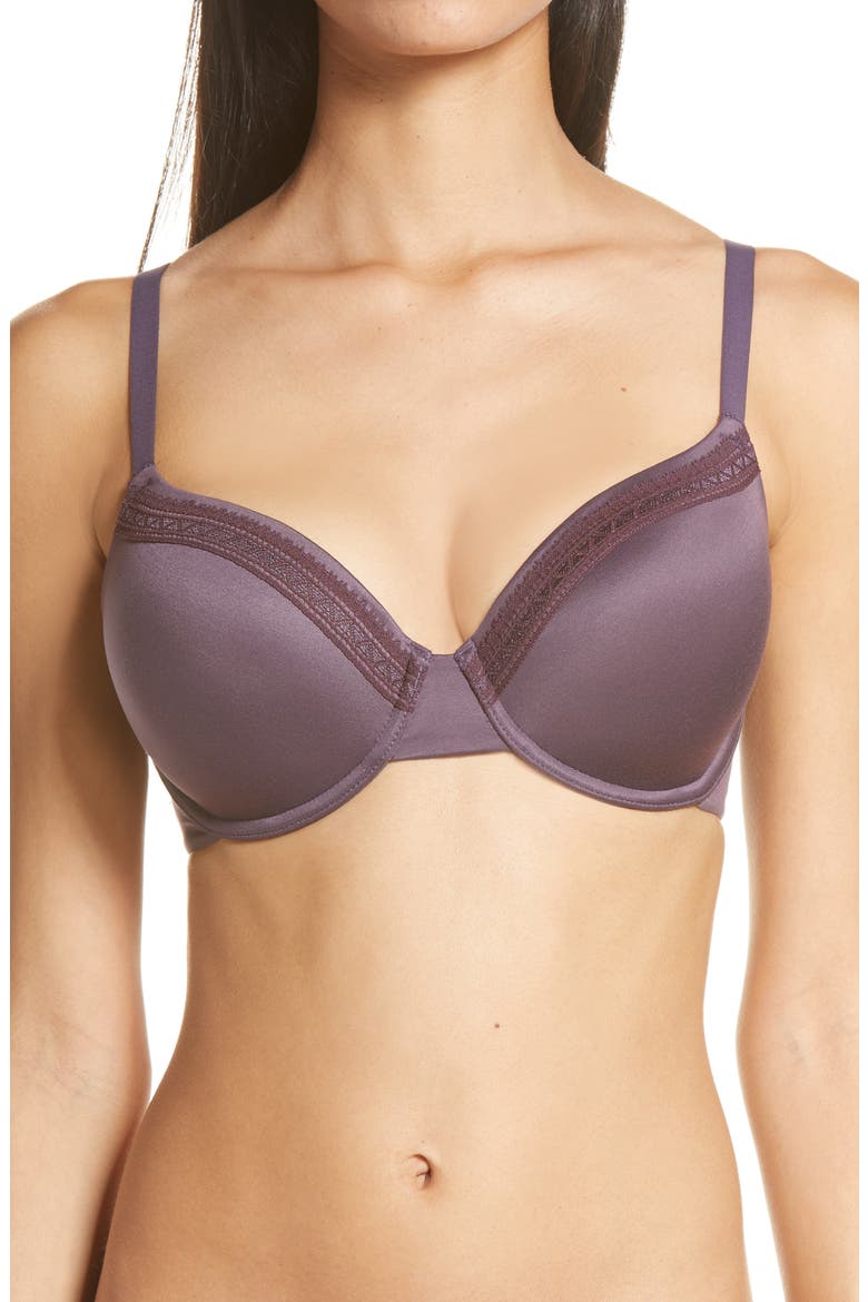 Perfect Primer Underwire T-Shirt Bra, Main, color, SWEET GRAPE