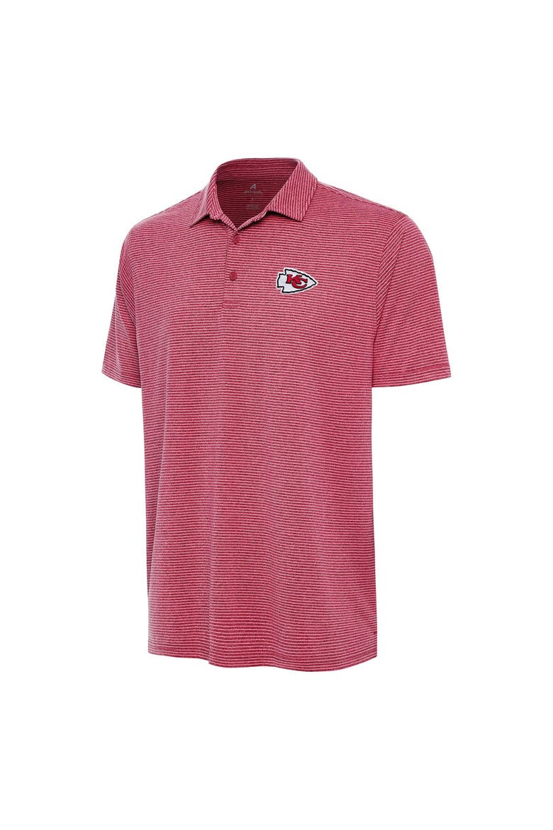 Men's Antigua Heather Red Kansas City Chiefs  Scheme Polo, Main, color, Heather Red