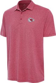 ANTIGUA Men's Antigua Heather Red Kansas City Chiefs Scheme Polo