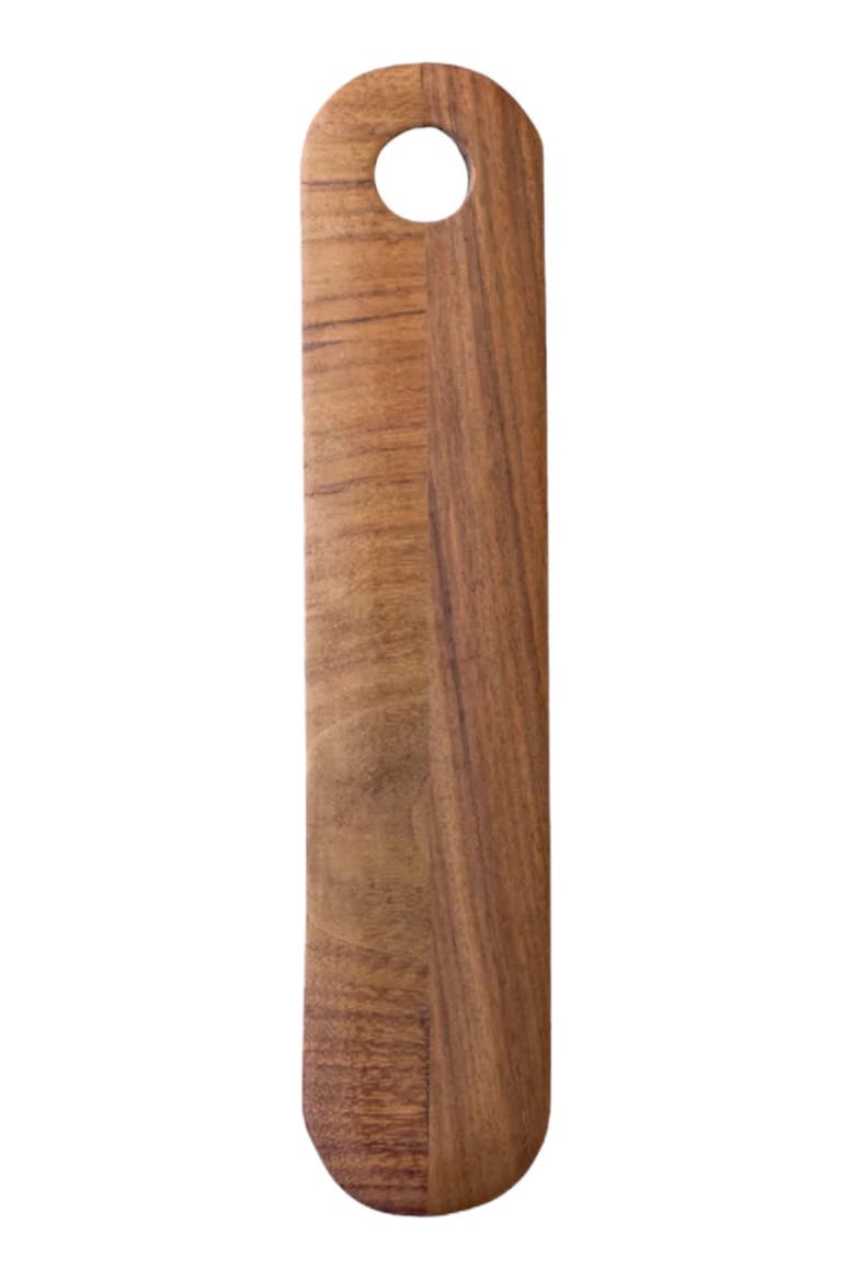 Hand-Carved Wooden Board, Alternate, color, Brown