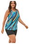  Turq Painterly Stripe