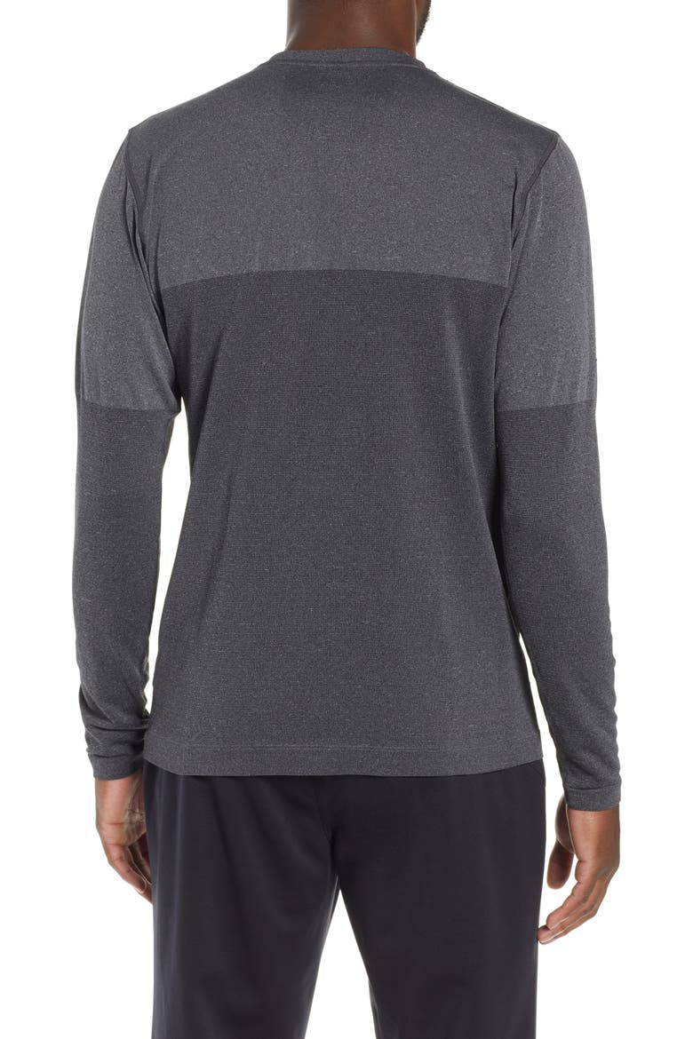 Seamless Performance Long Sleeve Tee, Alternate, color, CHARCOAL HEATHER