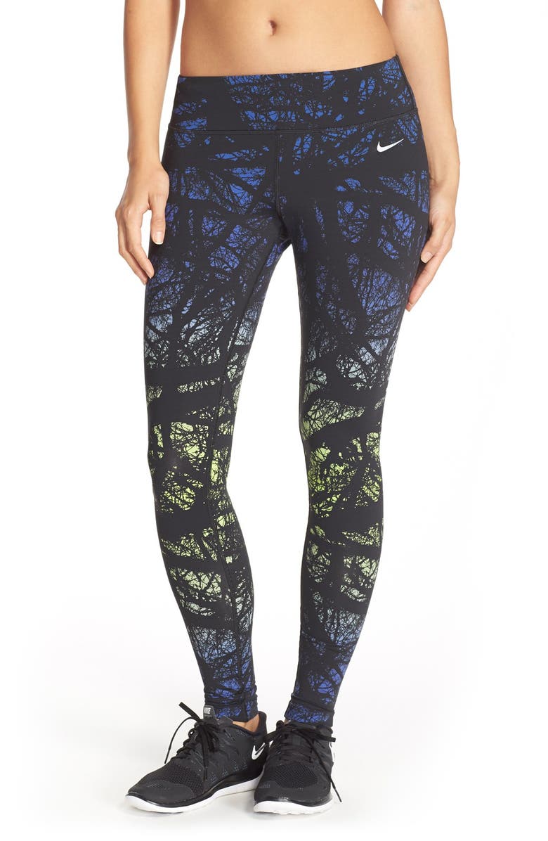 Nike Dri-FIT Print Running Tights, Main, color, 