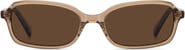 Kate Spade New York Carolina 53mm Rectangle Sunglasses