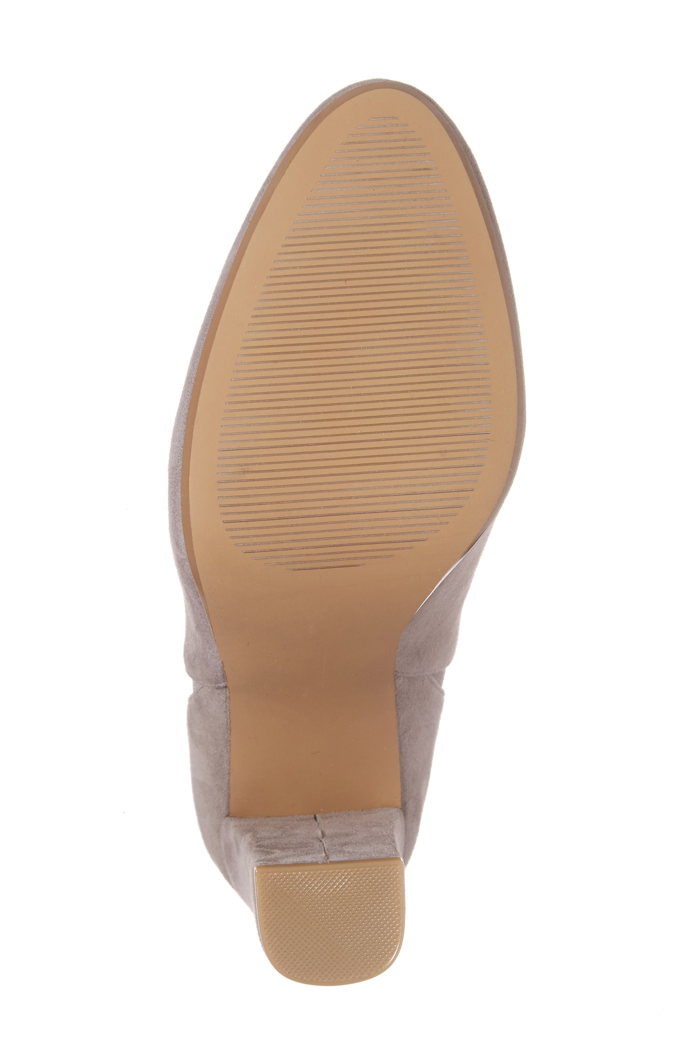 Effect Block Heel Bootie, Alternate, color, GREY SUEDE