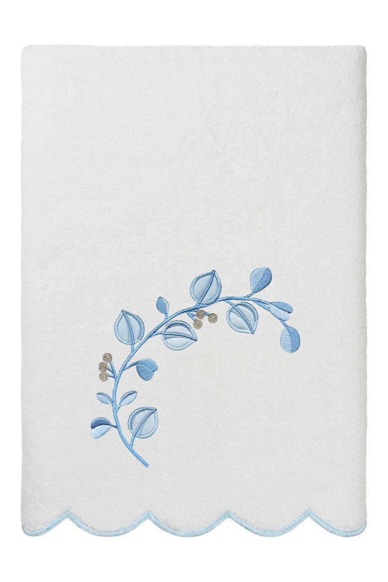 Wild Branch Scallop 6-Piece Assorted Towels Set, Alternate, color, WHITE/ BLUE