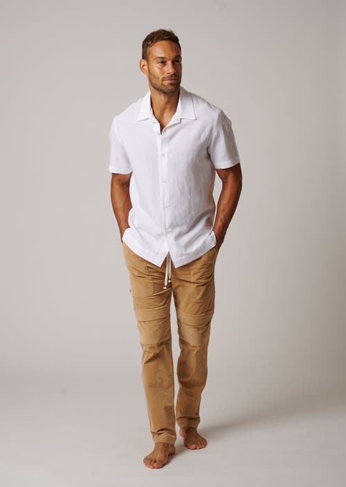 Leisure Lab Cabana Button Up In White