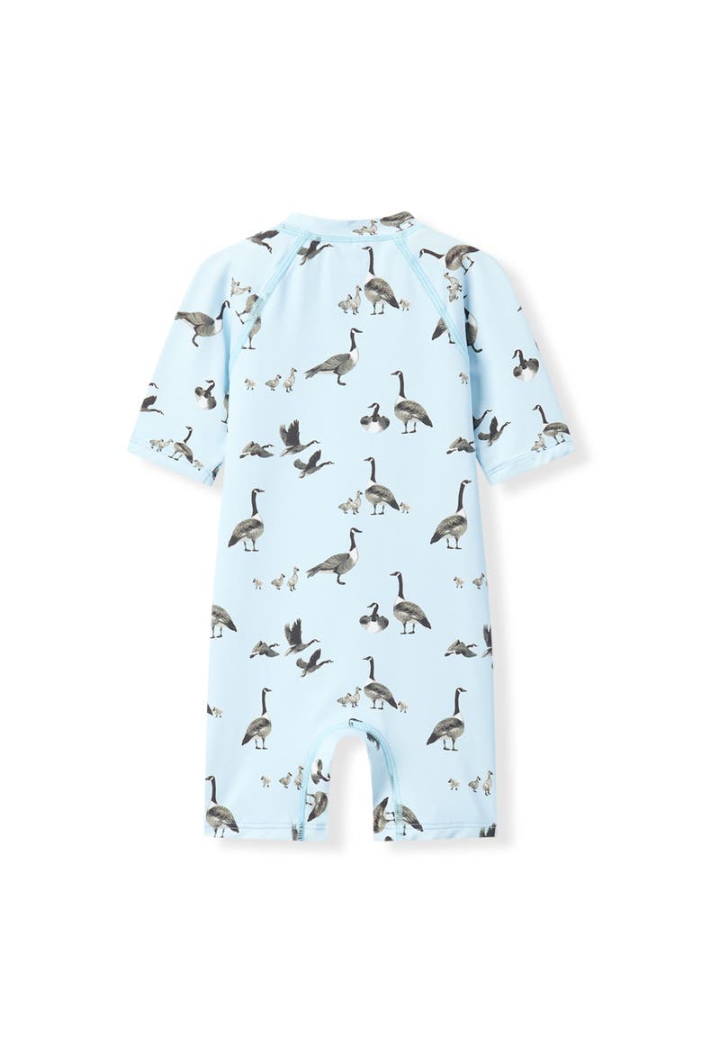 Zipper Shortall Swimsuit, Alternate, color, Goose