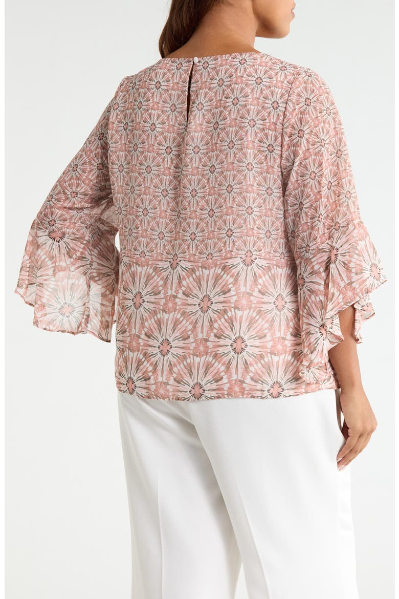 Print Ruffle Sleeve Top, Alternate, color, TEAROSE MULTI