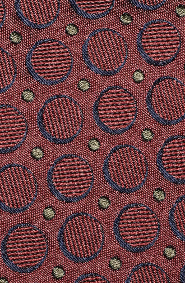 Jack Victor Lorimer Medallion Print Silk Tie, Alternate, color, Red