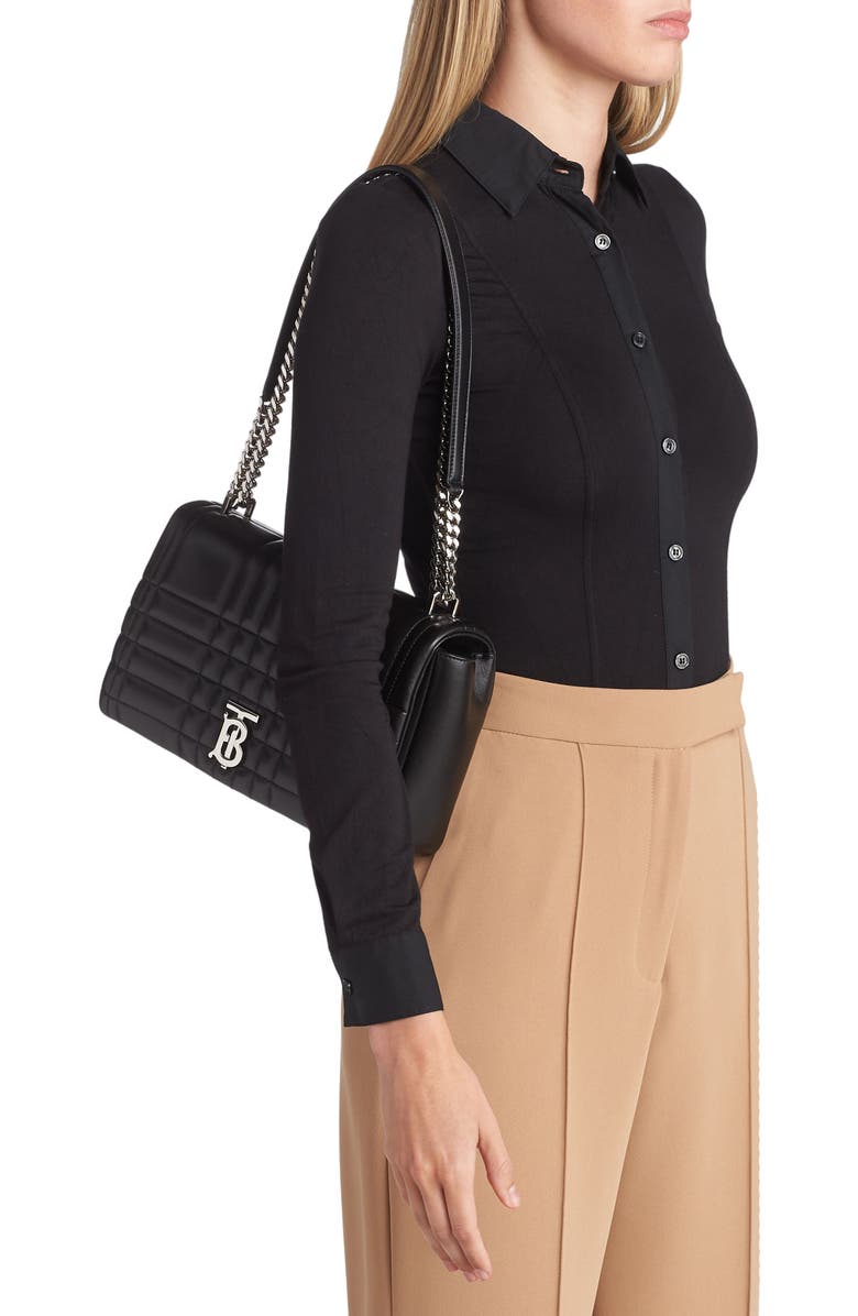 Burberry Medium Lola TB Quilted Lambskin Leather Shoulder Bag, Alternate, color,
