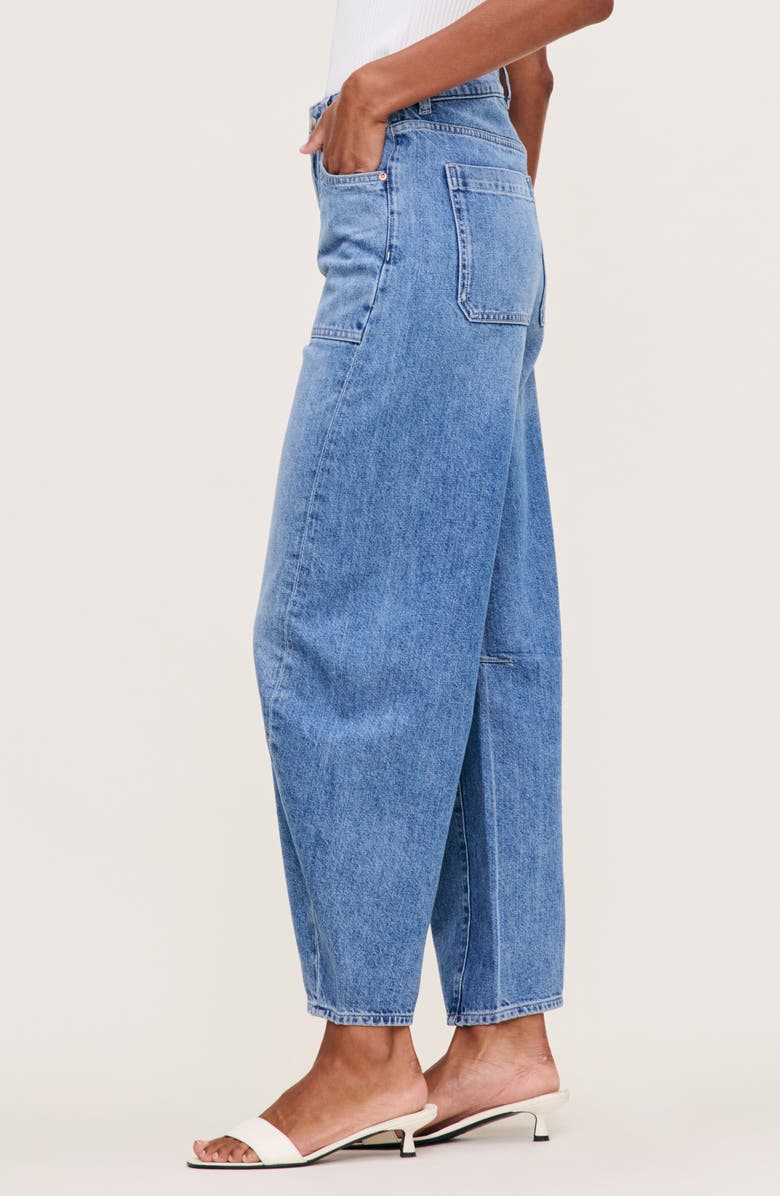 DL1961 High Waist Barrel Leg Jeans, Alternate, color, Meadow Lake
