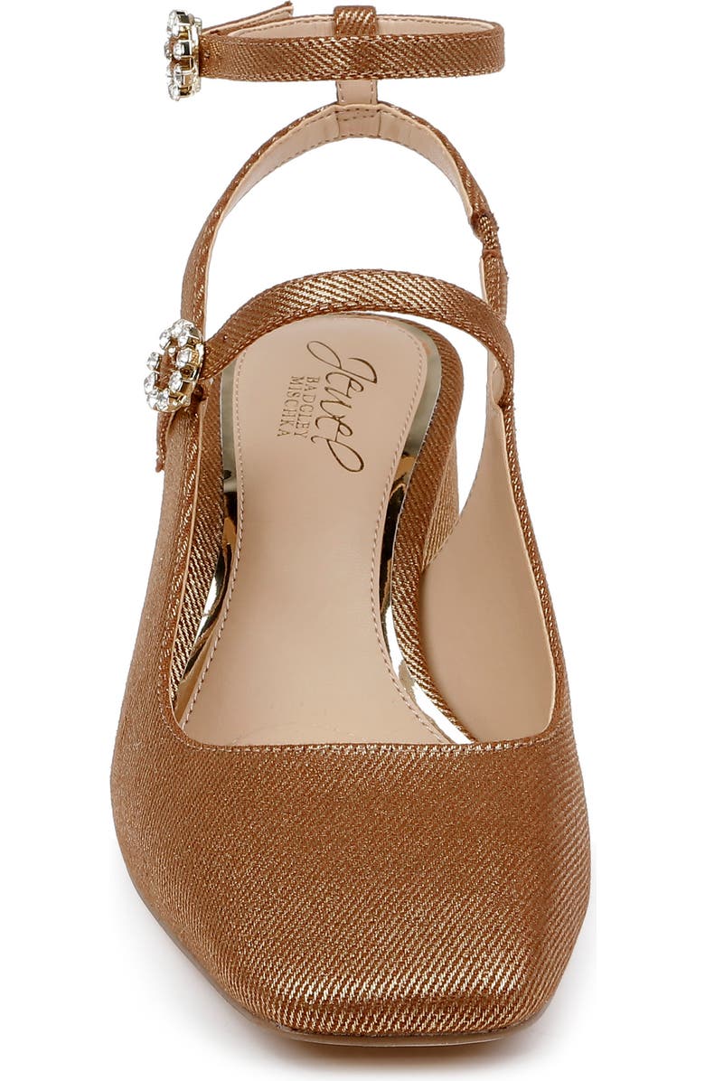 Jewel Badgley Mischka Keilani Ankle Strap Mary Jane Pump, Alternate, color, Gold Metallic