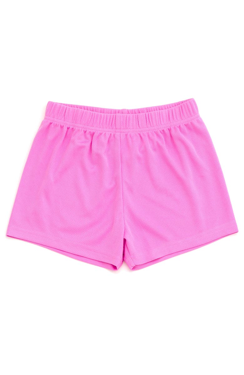 Barbie T-Shirt & Mesh Shorts Set, Alternate, color, White / Pink