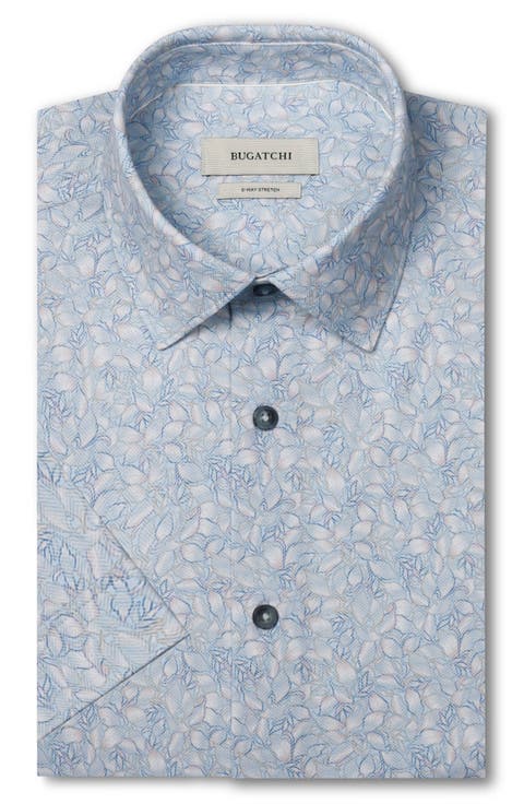 Miles OoohCotton® Print Short Sleeve Button-Up Shirt