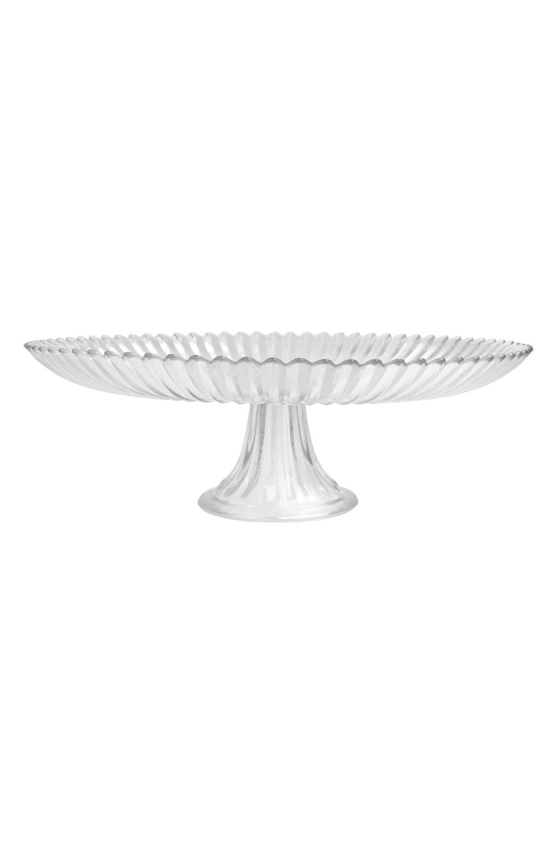 Fortessa Archie Large Cake Stand, Main, color, Clear