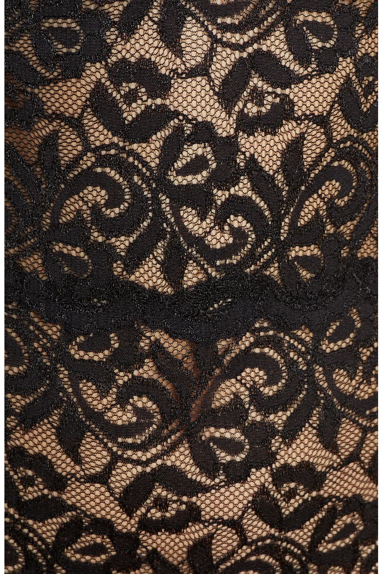 Galloon Lace Teddy, Alternate, color, BLACK