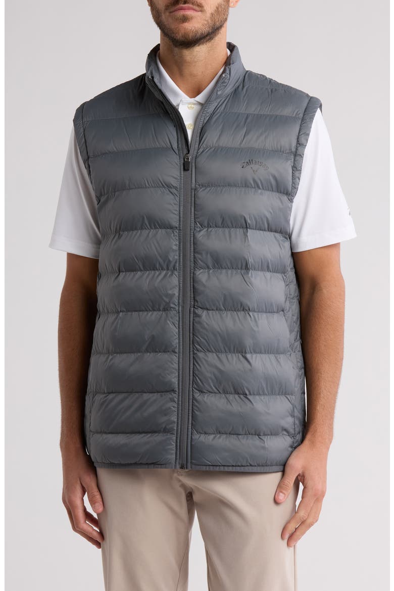 Full Zip Puffer Vest, Main, color, QUIET SHADE