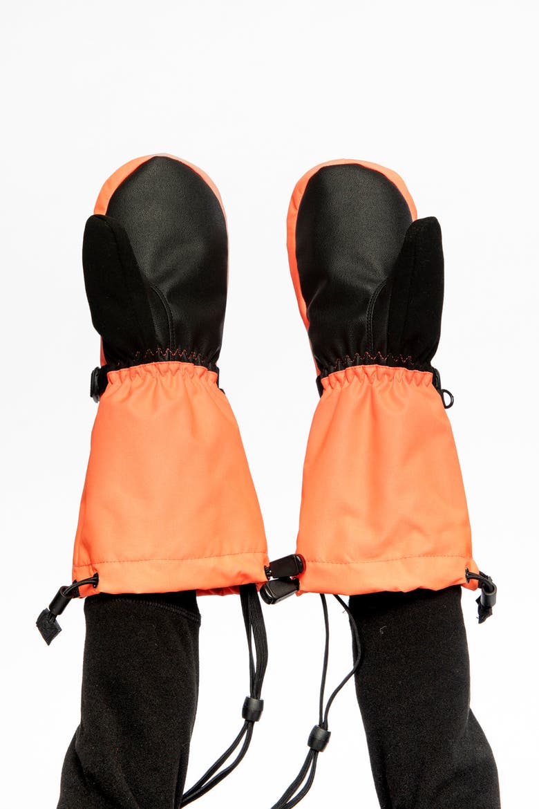 Teknik Cordura Fingertips Waterproof Winter Mittens, Alternate, color, Bright Orange