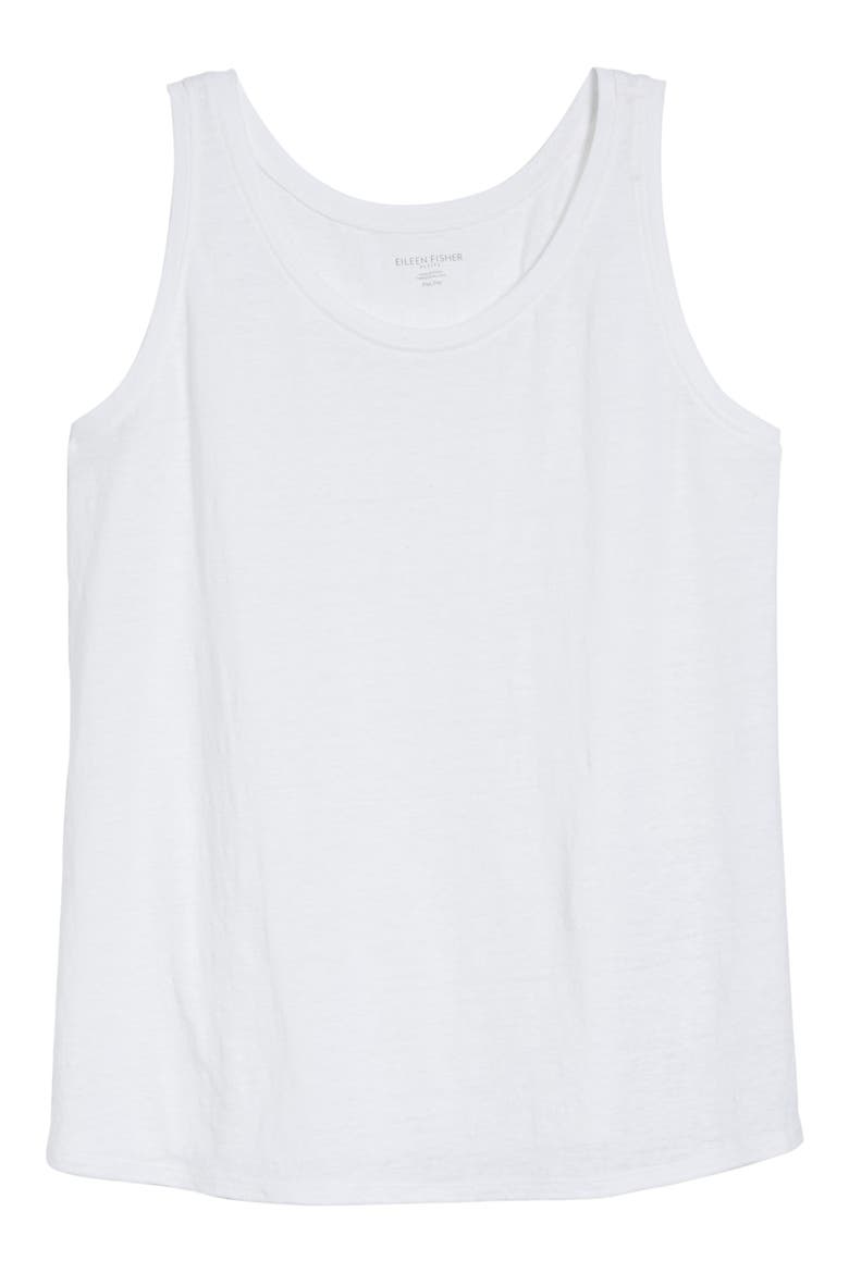 U- NECK LONG TANK, Alternate, color, WHITE