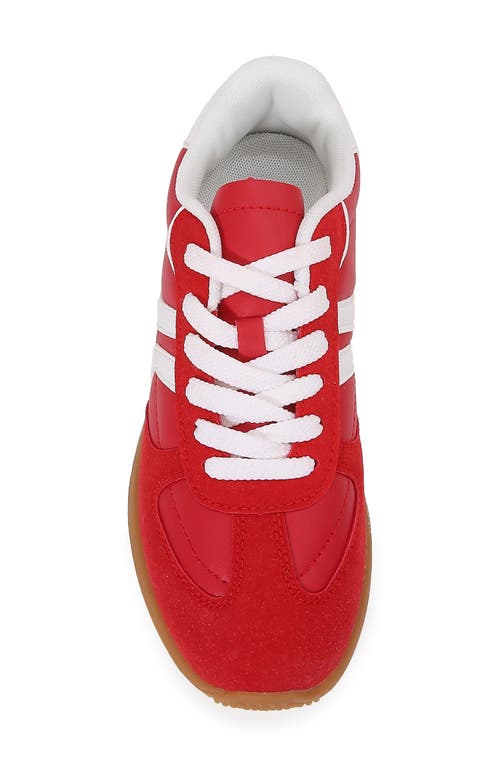 Berness Curve Stripe Sneaker In Red