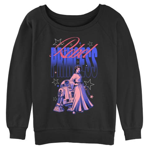 Junior's Star Wars Rebel Princess Stars  Sweatshirt