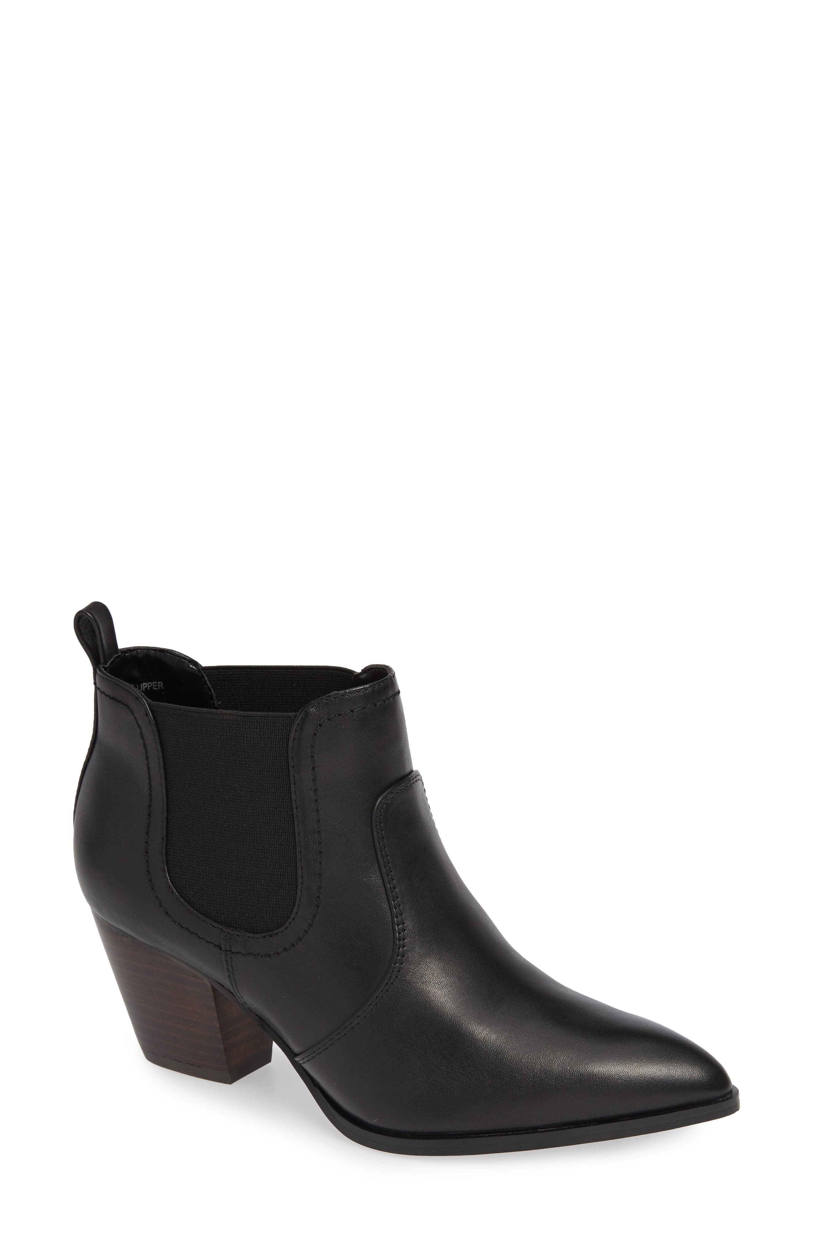 Emerson Chelsea Bootie, Main, color, BLACK LEATHER