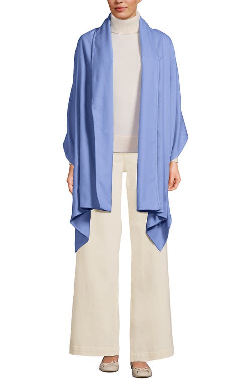 Lands' End Cashtouch Shawl Wrap In Blue
