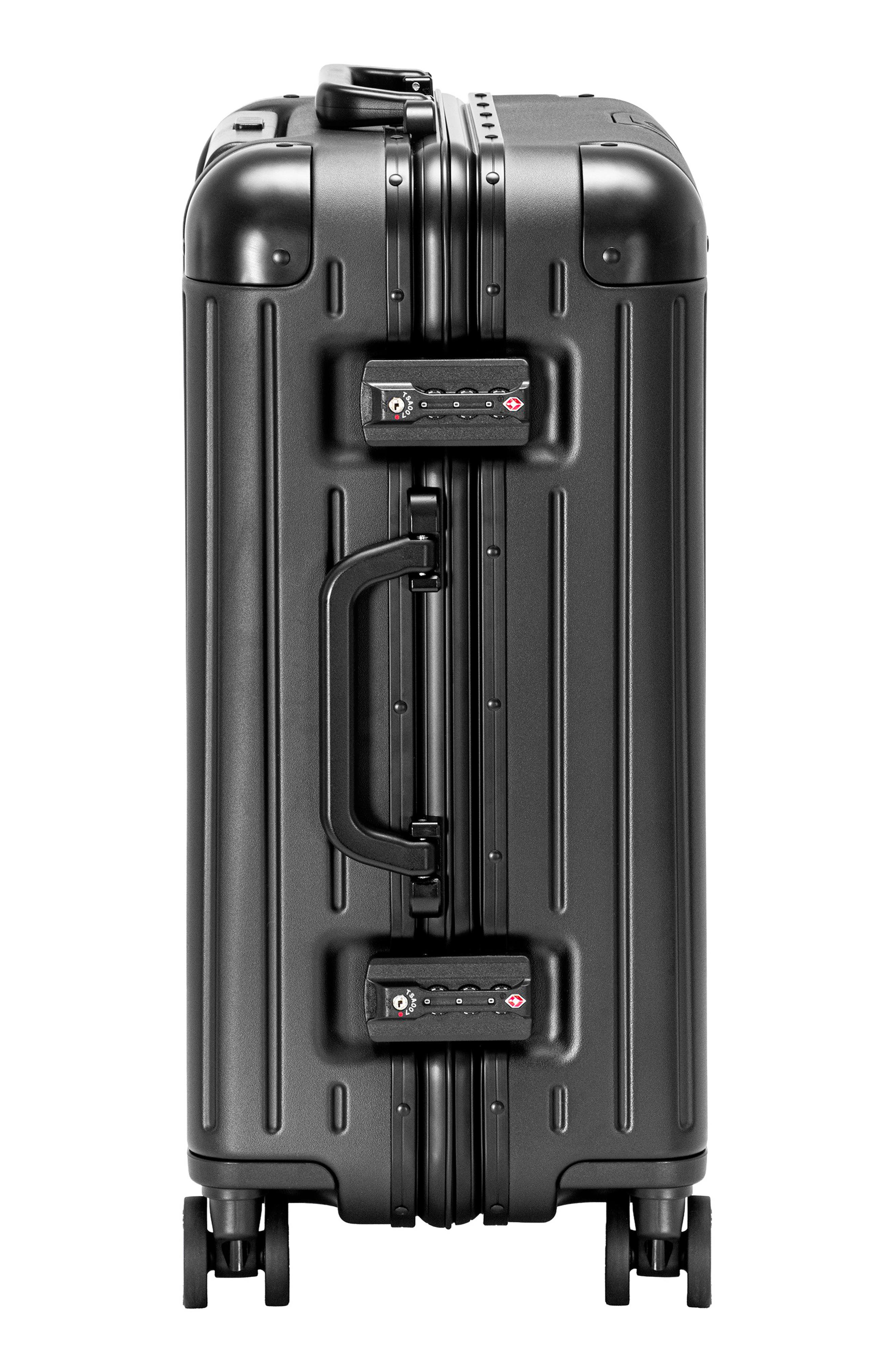 TRAVELERS CHOICE Montro Carry-On Spinner Luggage, Alternate, color, Black
