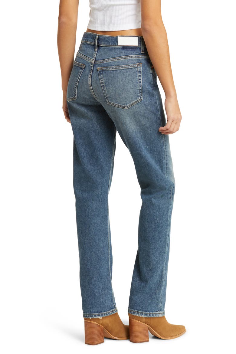 '70s High Waist Straight Leg Jeans, Alternate, color, DISTRESSED