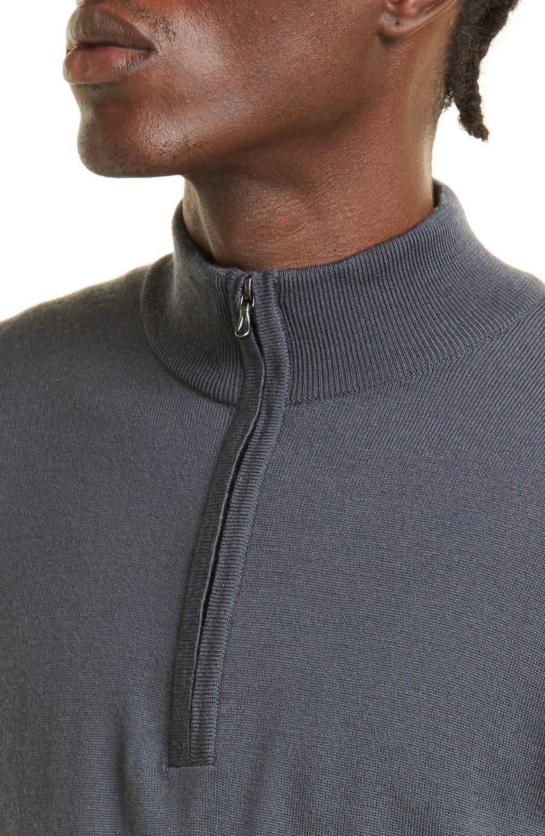 John Smedley Men's Tapton Half Zip Merino Wool Sweater, Alternate, color, 