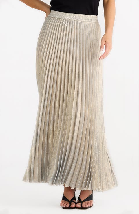 Alias Pleated Maxi Skirt