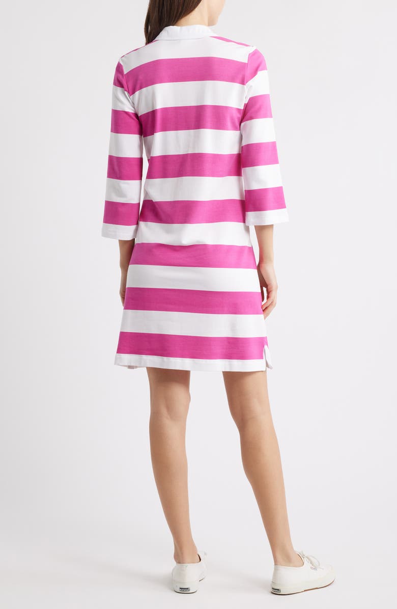 Hatley Preppy Pink Stripes Cotton Blend Dress, Alternate, color, 