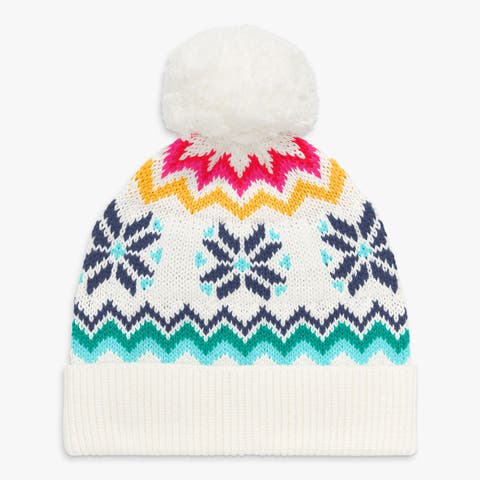 Kids Rainbow Snowflake Fair Isle Beanie (Little Kid, Big Kid)